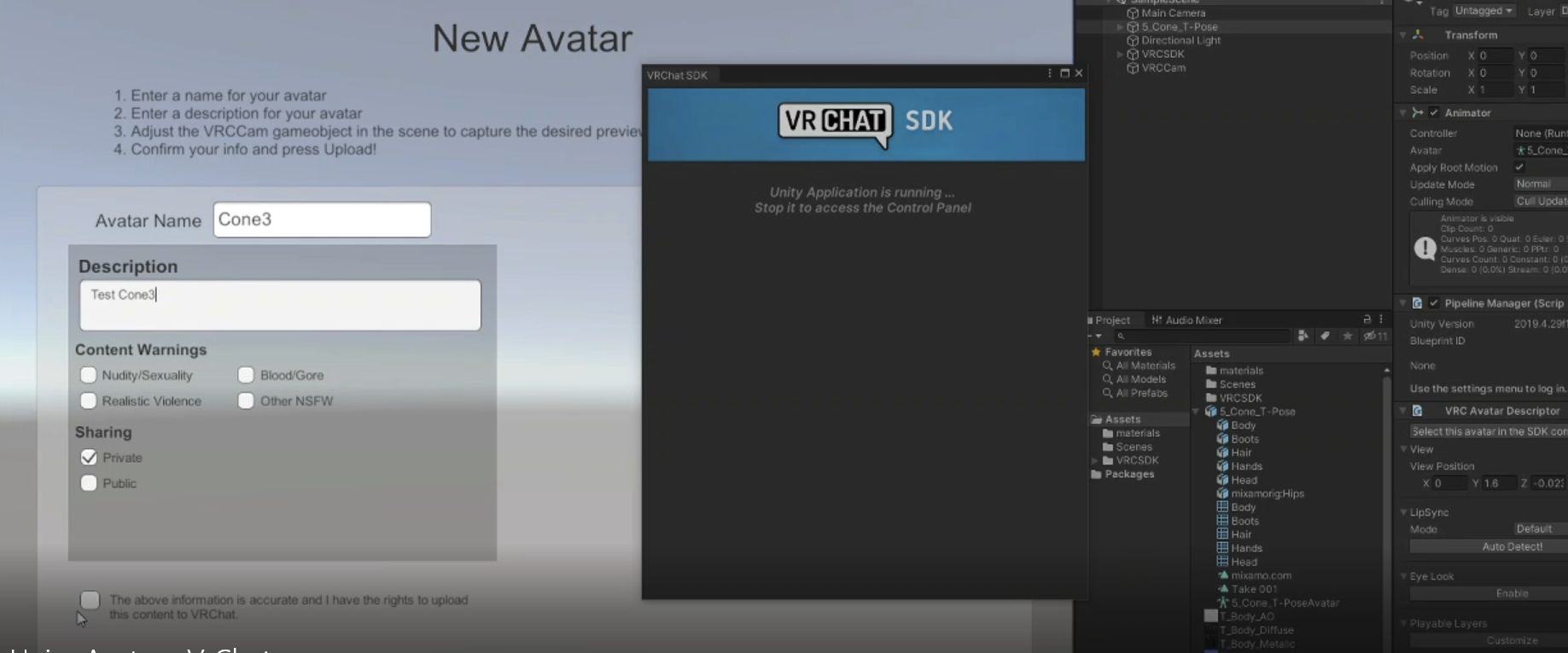How to upload an Avatar to VRChat from Unity software. Union Avatars
