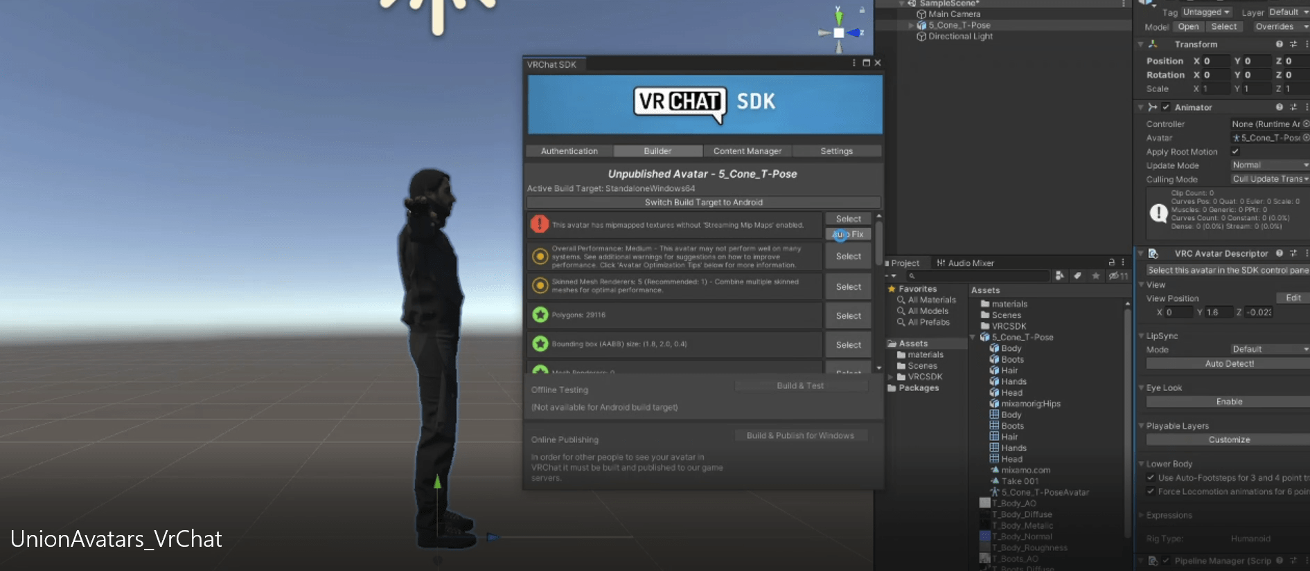 How to upload an Avatar to VRChat from Unity 14